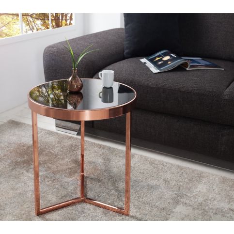 INV Odkládací stolek Focus 50cm, měď-černá - Design4life