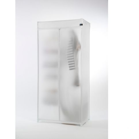 Bílá šatní textilní skříň Compactor Milky, výška 160 cm - Bonami.cz