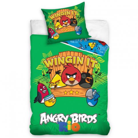 Tip Trade Dětské bavlněné povlečení Angry Birds Music, 140 x 200 cm, 70 x 90 cm - 4home.cz