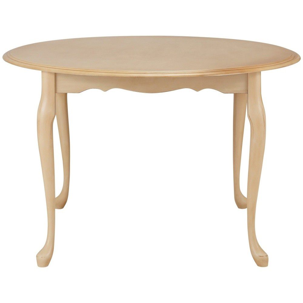 Krémový jídelní stůl z kaučukového dřeva Støraa Charles, Ø 90 cm - Bonami.cz