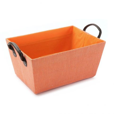 Oranžový košík s úchyty Versa Orange Handle, 30 x 25 cm - Bonami.cz