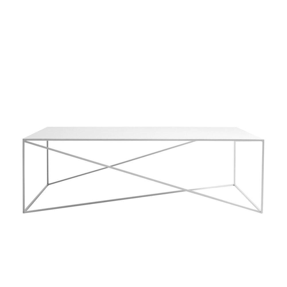 Bílý konferenční stolek Custom Form Memo, šířka 140 cm - Bonami.cz