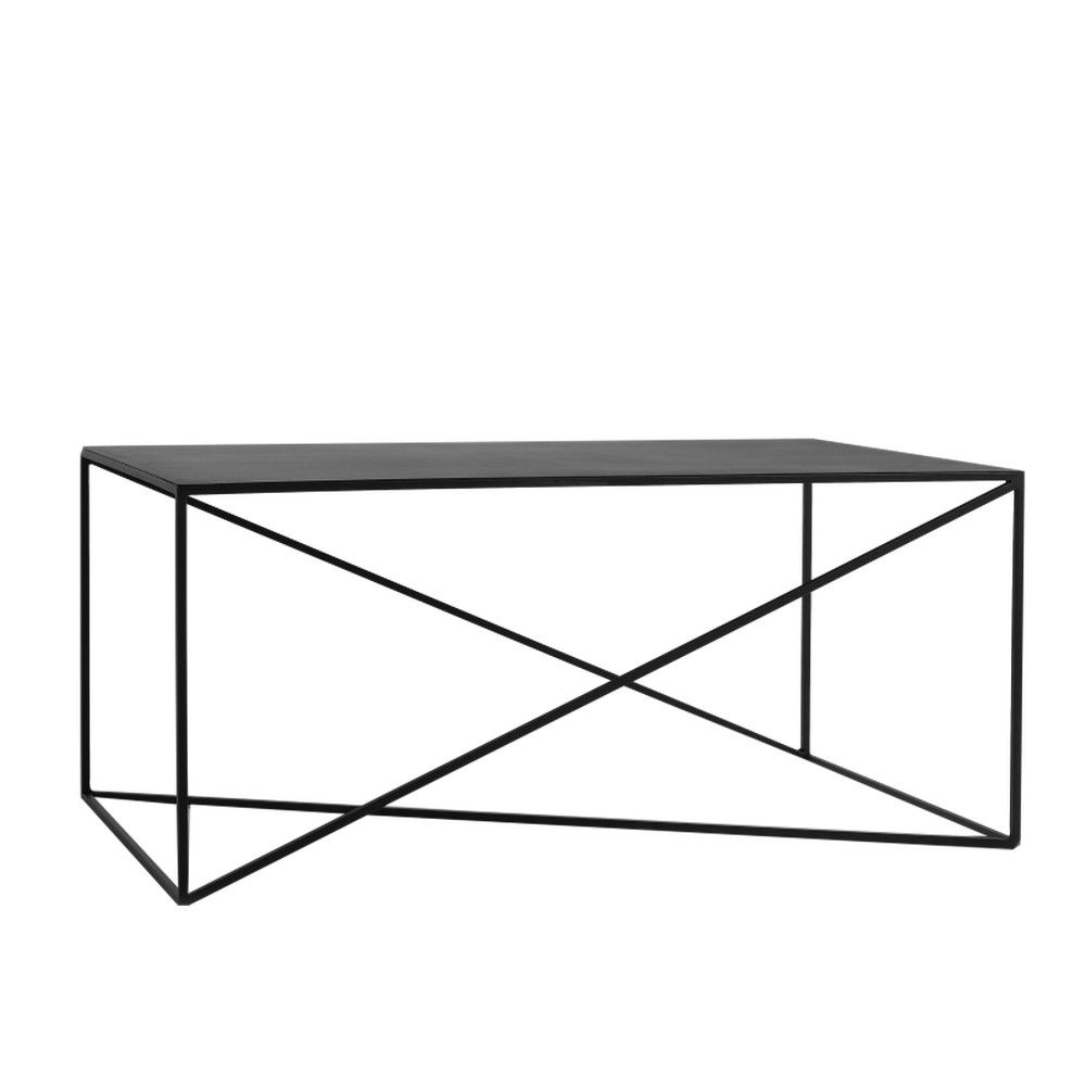 Nordic Design Černý kovový konferenční stolek Mountain 100x60 cm - Bonami.cz