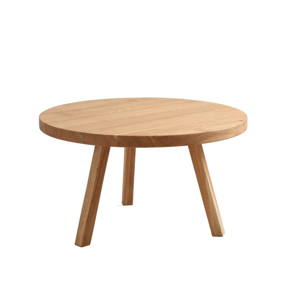 Nordic Design Přírodní masivní konferenční stolek Tre Ø 80 cm - Bonami.cz