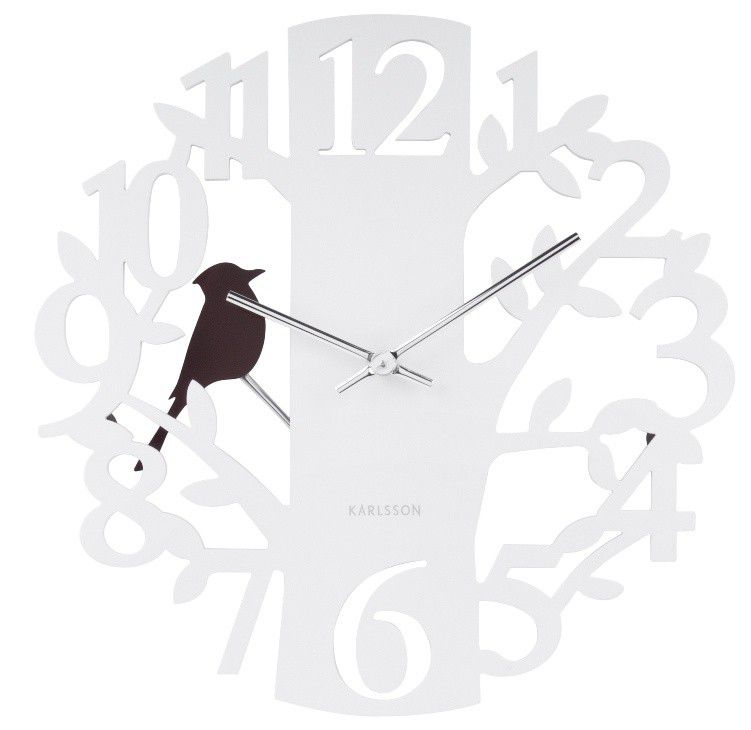 Designové nástěnné hodiny 5690WH Karlsson 40cm - FORLIVING