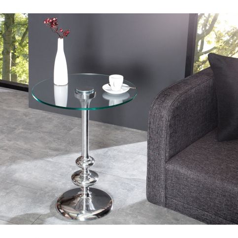 INV Odkládací stolek Tell, 45cm stříbrný - Design4life