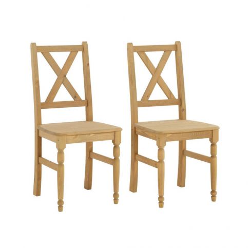Sada 2 jídelních židlí z masivního borovicového dřeva Støraa Normann - Bonami.cz