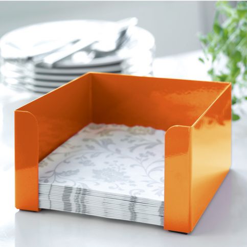 Oranžový box  na ubrousky Steel Function - Bonami.cz