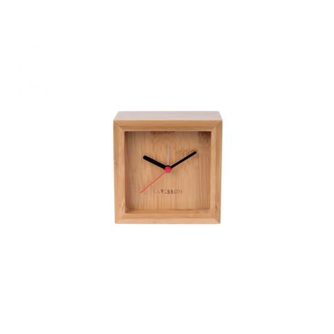 Stolní hodiny Corky, 10x10 cm, bambus - Designovynabytek.cz