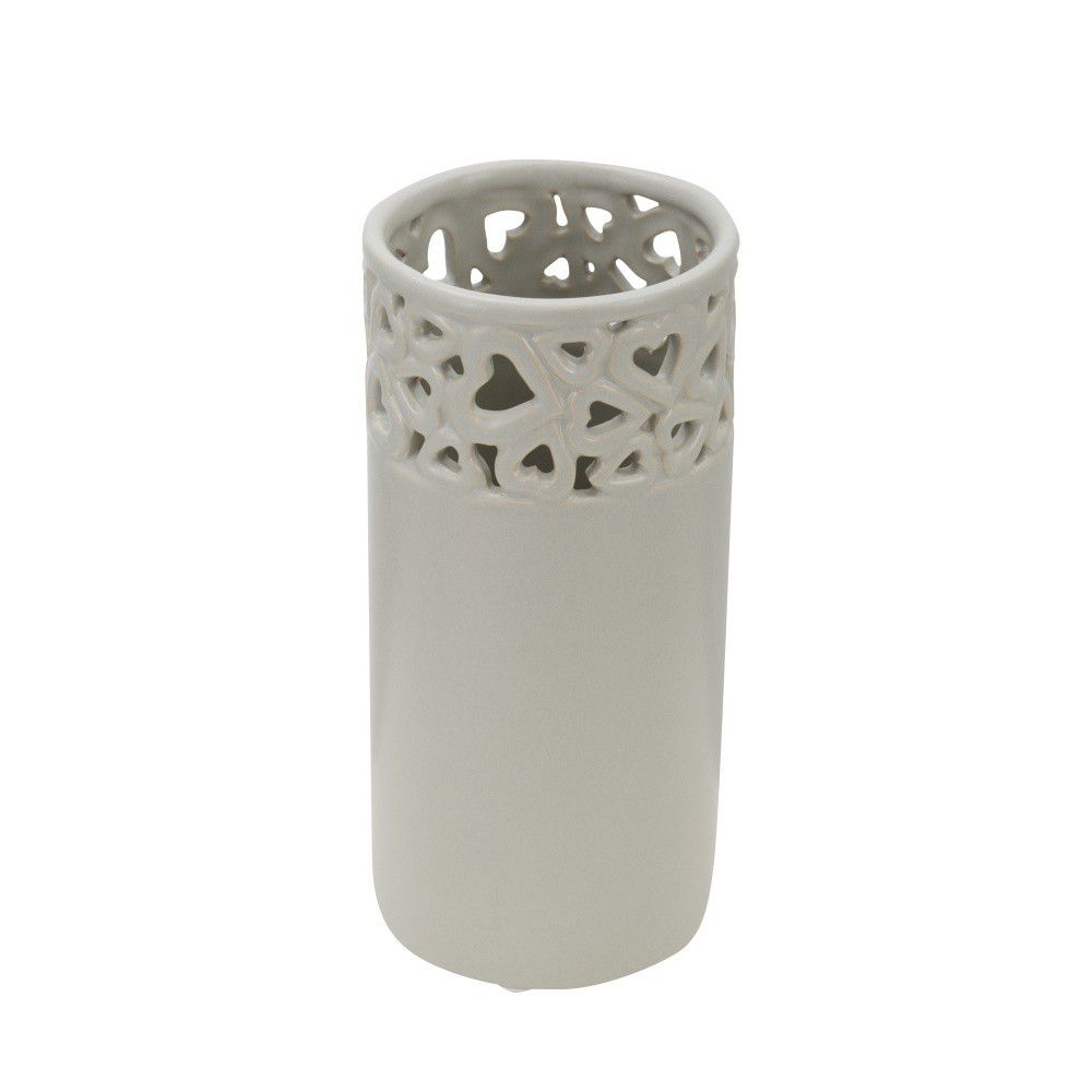 Světle šedá porcelánová váza Mauro Ferretti Amour, výška 28 cm - Bonami.cz