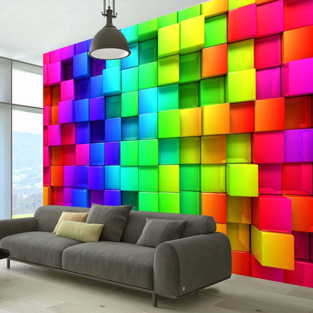Fototapeta Bimago - Colourful Cubes + lepidlo zdarma 200x140 cm - GLIX DECO s.r.o.