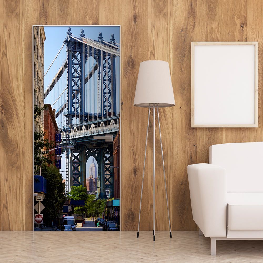 Fototapeta na dveře Bimago - New York: Bridge + lepidlo zdarma 100x210 cm - GLIX DECO s.r.o.