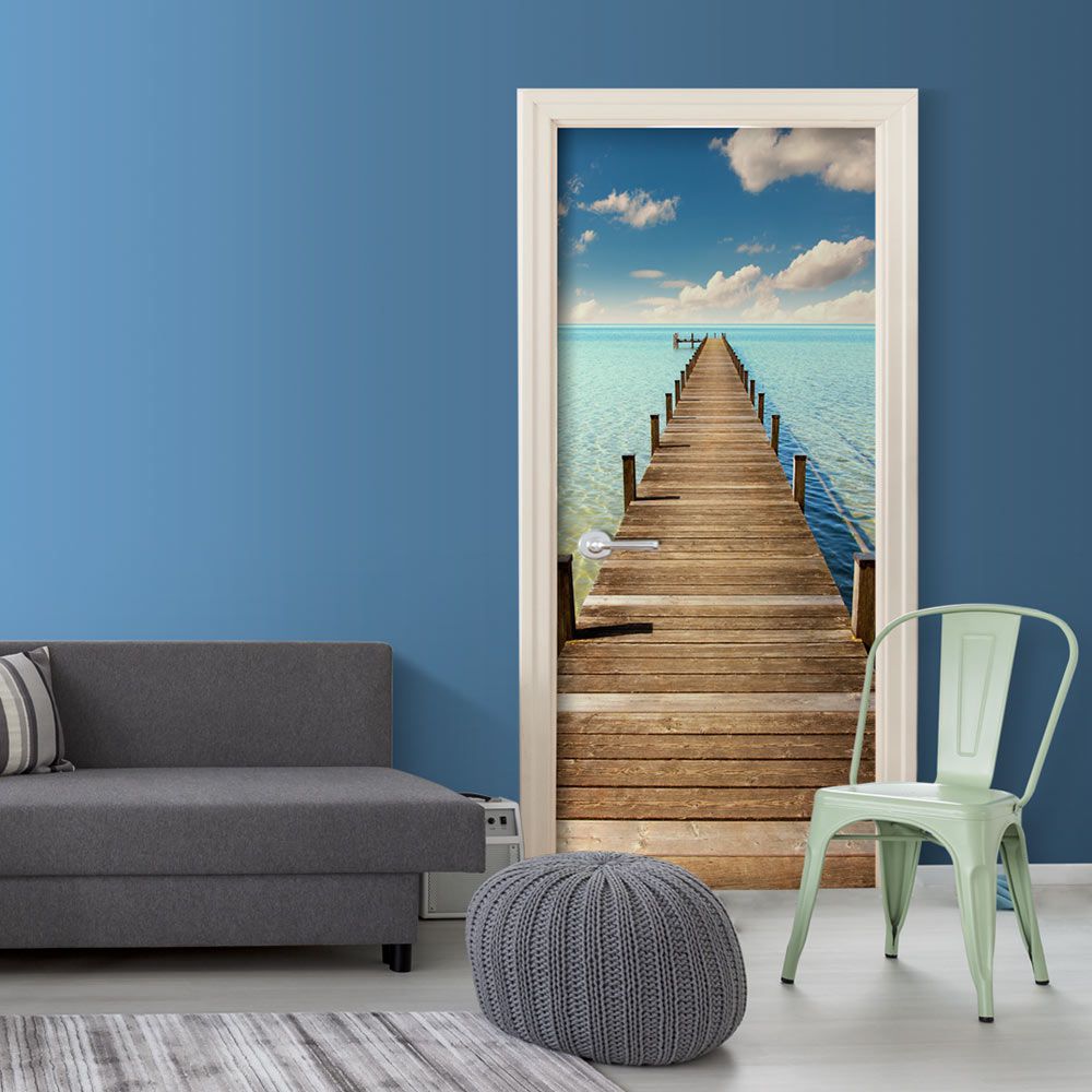 Fototapeta na dveře Bimago - Turquoise Harbour + lepidlo zdarma 100x210 cm - GLIX DECO s.r.o.