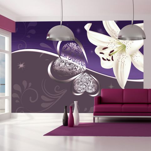 Bimago Fototapeta - Lily in shades of violet 350x245 cm - GLIX DECO s.r.o.