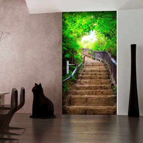 Fototapeta na dveře - Photo wallpaper – Stairs from nature I 100x210 cm - GLIX DECO s.r.o.