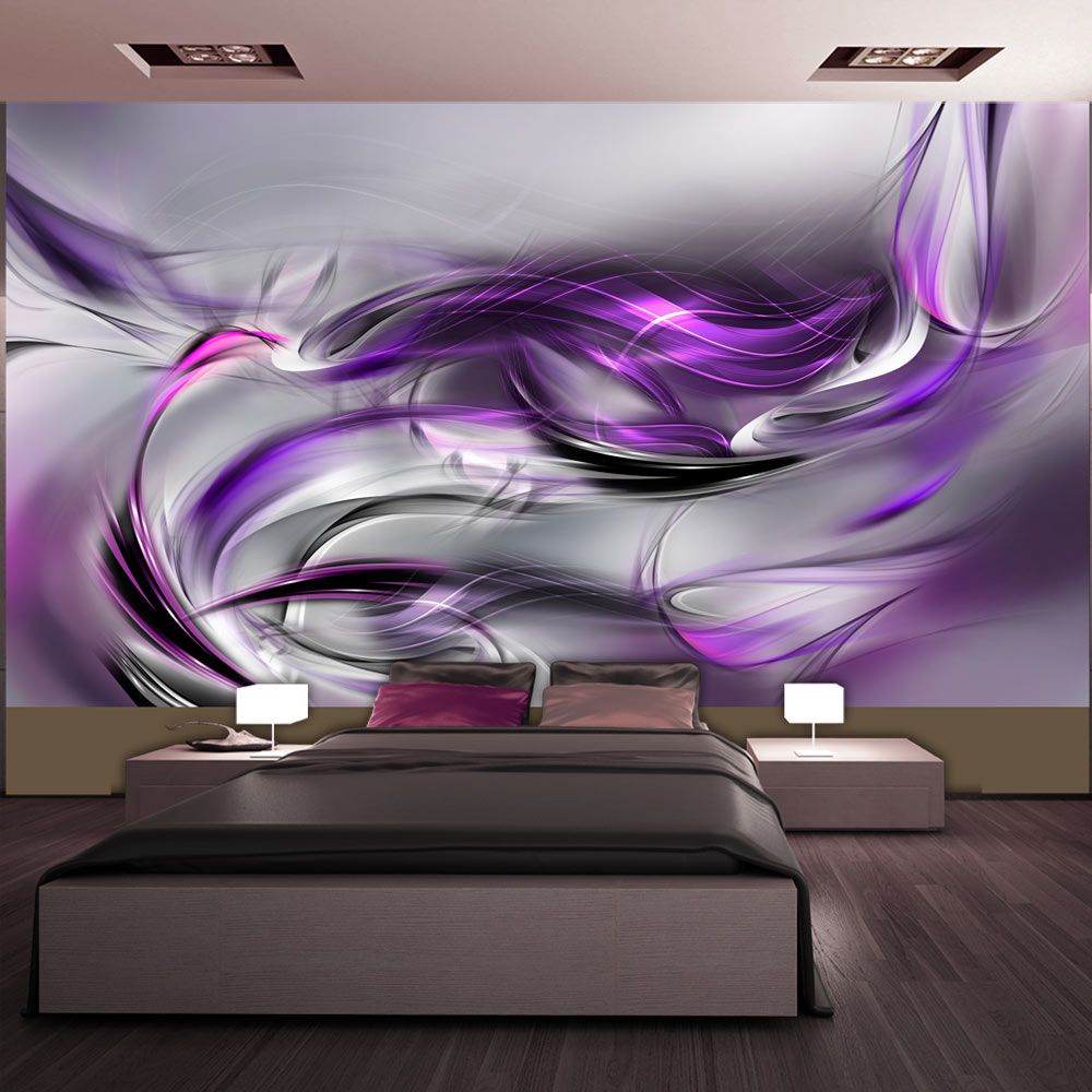 Fototapeta XXL Bimago - Purple Swirls II + lepidlo zdarma 500x280 cm - GLIX DECO s.r.o.