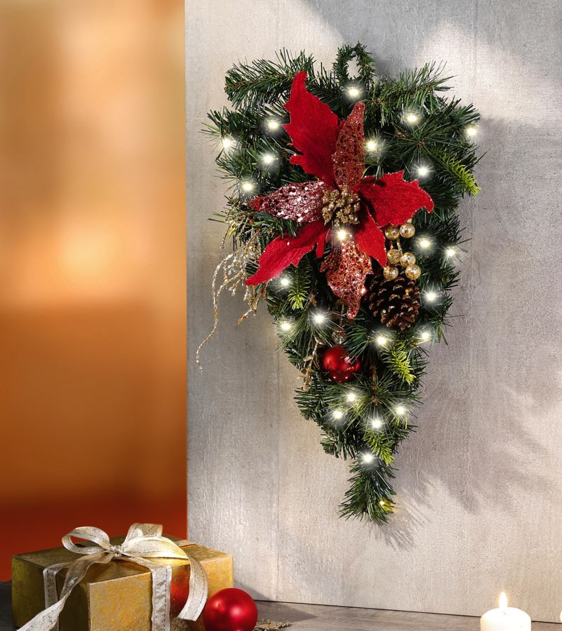 Die moderne Hausfrau LED nástěnná dekorace Vánoční srdce - Velký Košík