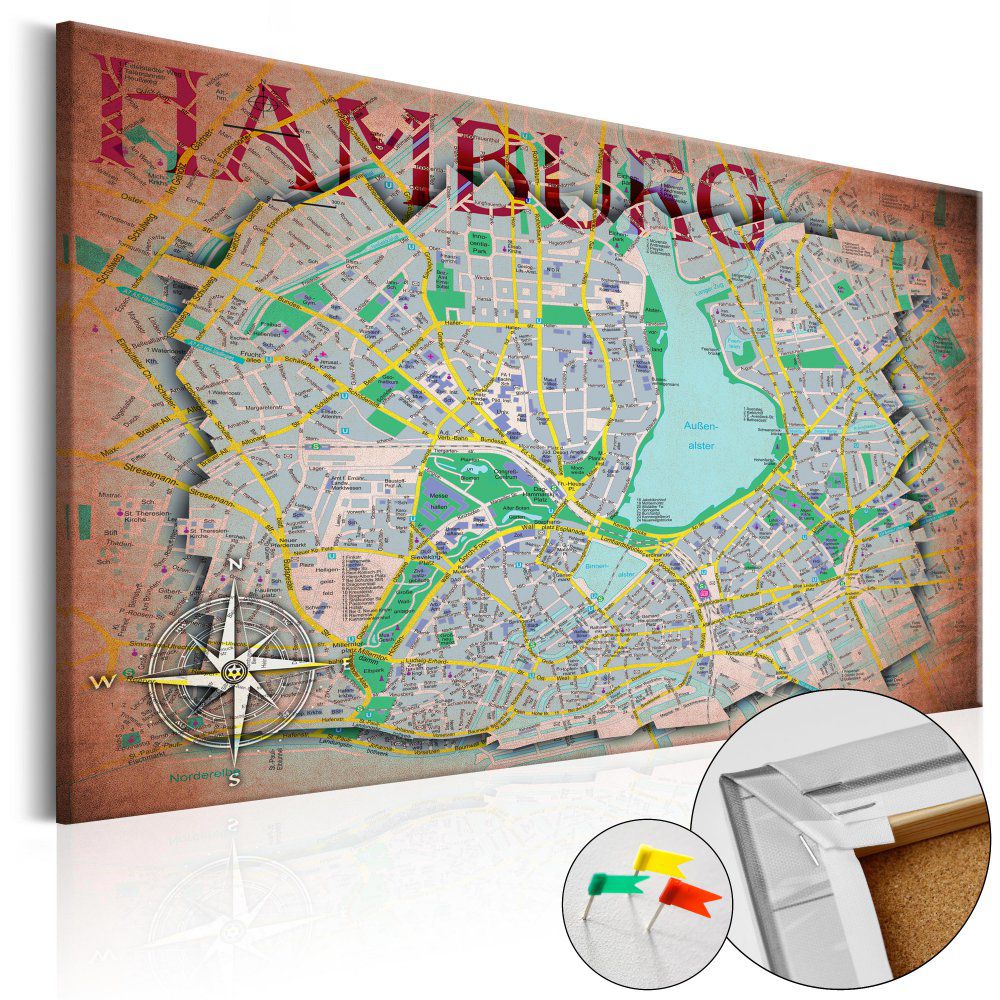 Bimago Obraz na korku - Hamburg 120x80 cm - GLIX DECO s.r.o.