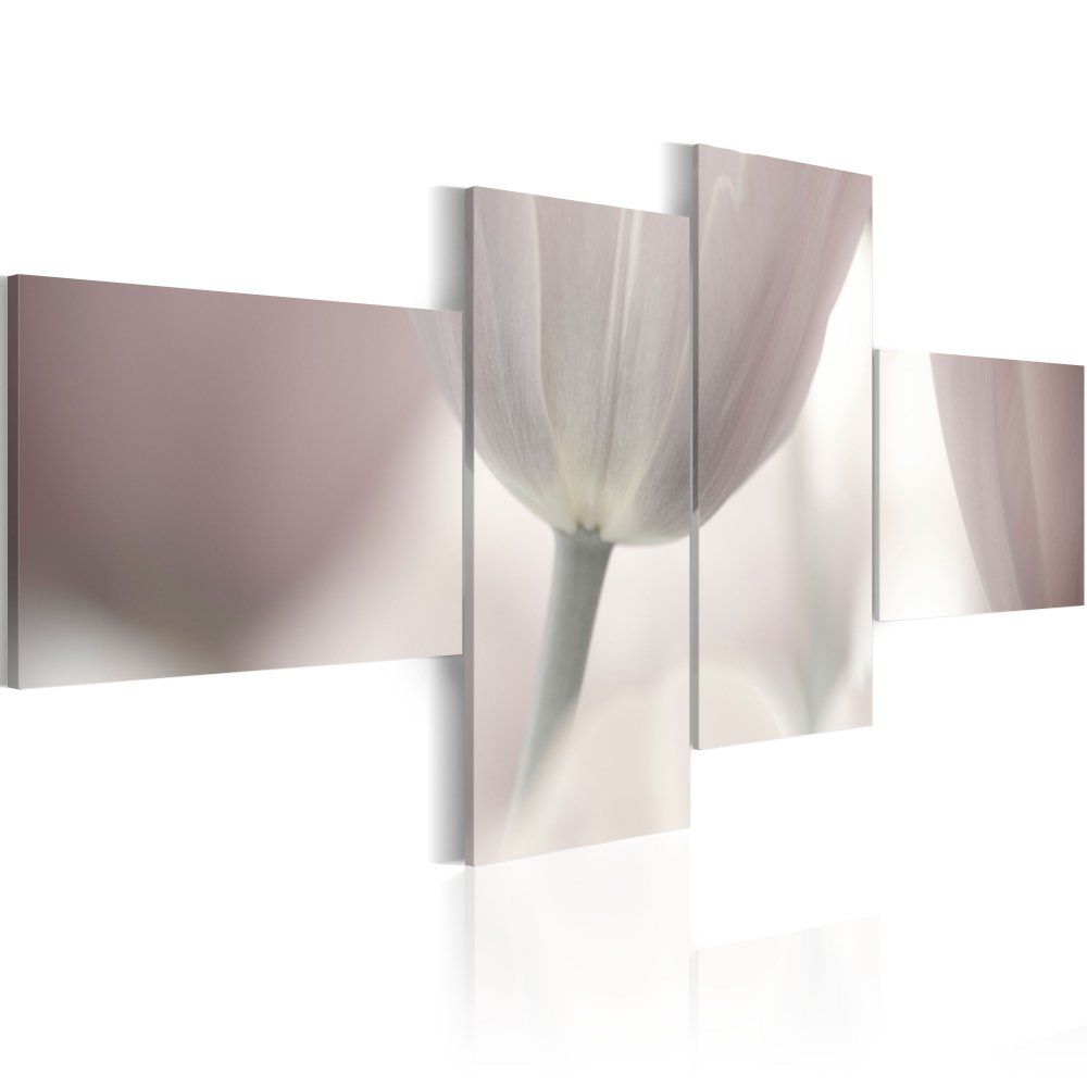Obraz na plátně Bimago - Bílé tulipány 100x45 cm - GLIX DECO s.r.o.