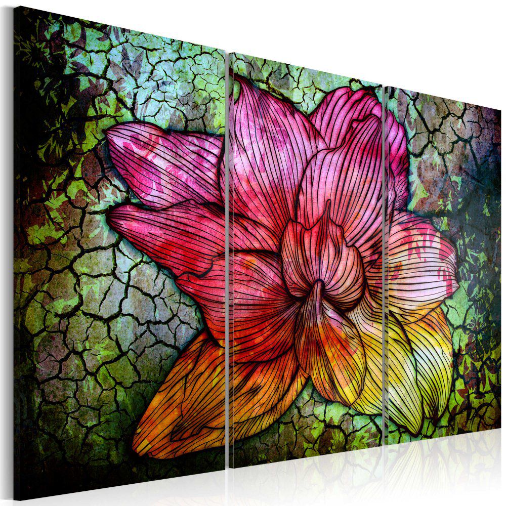 Obraz na plátně Bimago - Duhová květina 60x40 cm - GLIX DECO s.r.o.