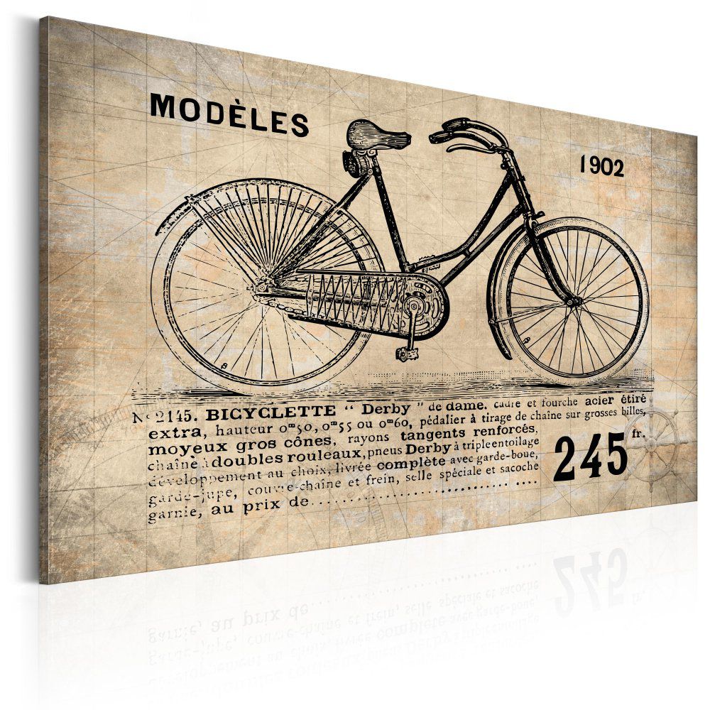 Obraz na plátně Bimago - N° 1245 - Bicyclette 60x40 cm - GLIX DECO s.r.o.