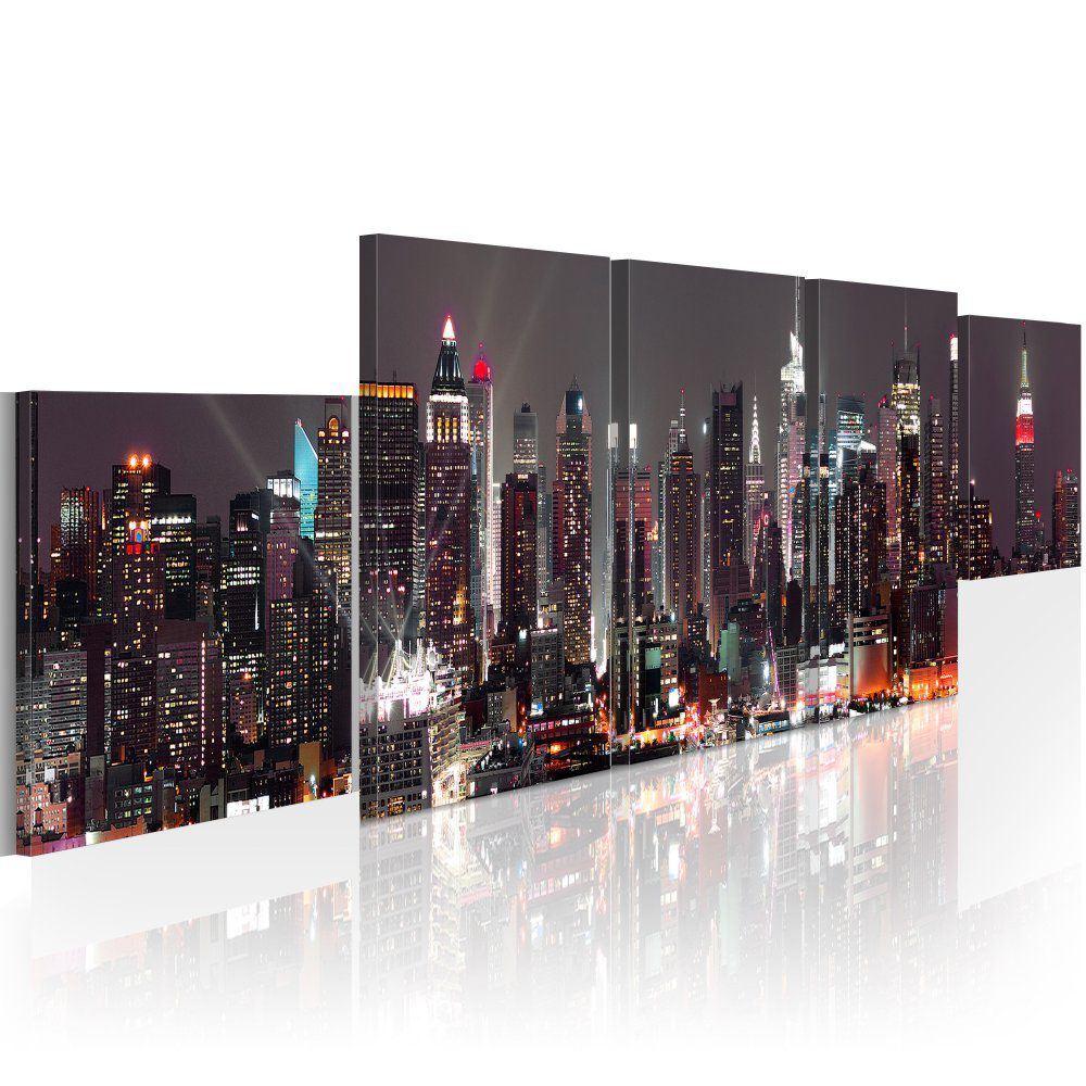 Obraz na plátně Bimago - New York: skyscrapers 100x30 - GLIX DECO s.r.o.