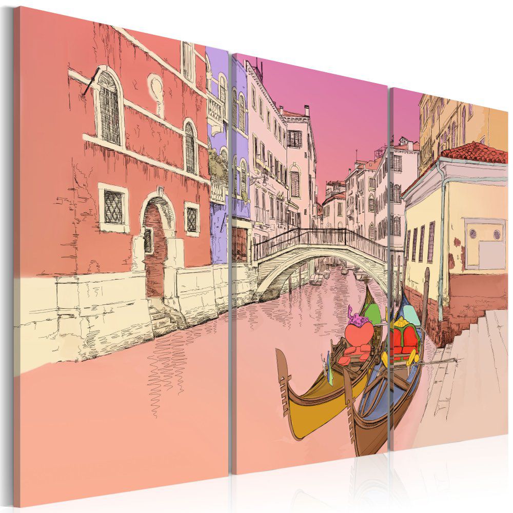 Obraz na plátně Bimago - Romantic gondolas 60x40 cm - GLIX DECO s.r.o.