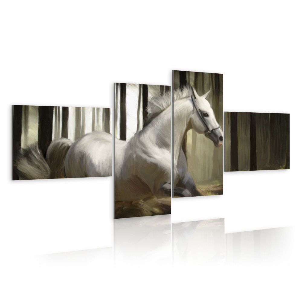 Obraz na plátně Bimago - Rychlý kůň 100x45 cm - GLIX DECO s.r.o.