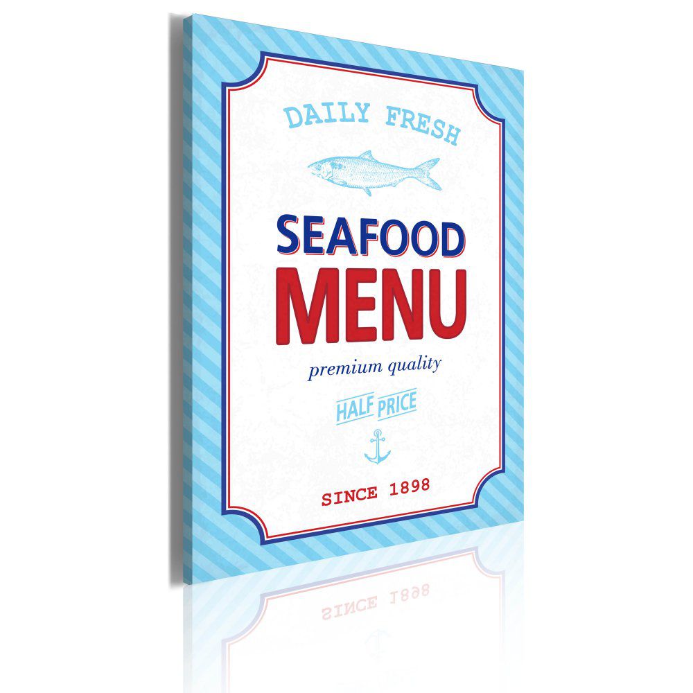 Obraz na plátně Bimago - Seafood menu 50x70 - GLIX DECO s.r.o.
