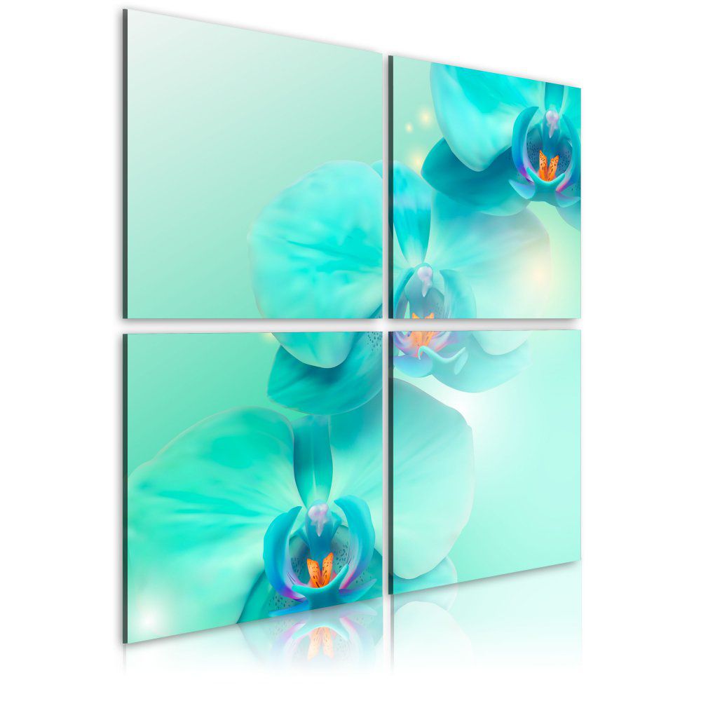 Obraz na plátně Bimago - Sky-modré orchideje 40x40 cm - GLIX DECO s.r.o.
