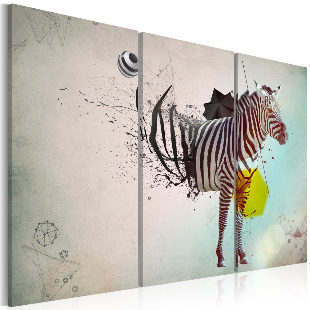 Obraz na plátně Bimago - zebra - abstrakce 60x40 cm - GLIX DECO s.r.o.