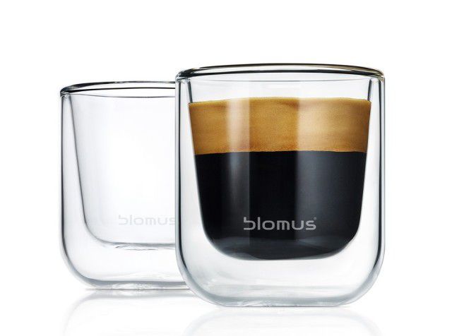 Sada 2 dvojitých šálků na espresso Blomus Nero, 80 ml - Bonami.cz
