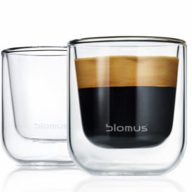 Set termosklenic na espresso NERO 80 ml BLOMUS