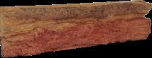 Obklad Vaspo skála ohnivá oranžovočervená 8,6x38,8 cm reliéfní V55100 (bal.0,500 m2) - Siko - koupelny - kuchyně