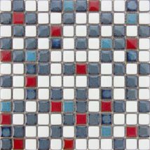 Keramická mozaika Premium Mosaic modrá 30x30 cm lesk MOSS23MIX1, 1ks - Siko - koupelny - kuchyně