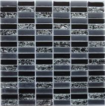 Skleněná mozaika Premium Mosaic černá 30x30 cm lesk MOS4815CRBK (bal.1,370 m2) - Siko - koupelny - kuchyně