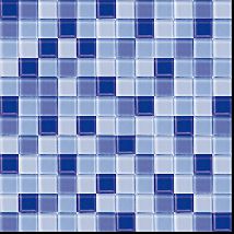 Skleněná mozaika Premium Mosaic modrá 30x30 cm lesk MOS25MIX5 (bal.1,020 m2), 1ks - Siko - koupelny - kuchyně