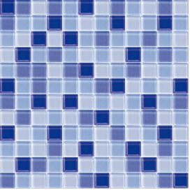 Skleněná mozaika Premium Mosaic modrá 30x30 cm lesk MOS25MIX5