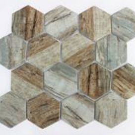 Skleněná mozaika Premium Mosaic brown 26x30 cm mat MOSV84HBR