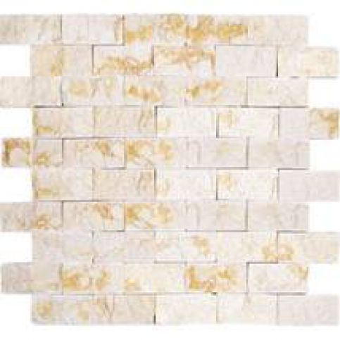 Premium Mosaic Stone Kamenná mozaika krémové cihly 3/6 STMOS3060CR - Siko - koupelny - kuchyně