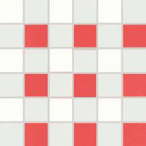 Mozaika Rako Tendence bíločervená 30x30 cm, pololesk WDM06153.1 - Siko - koupelny - kuchyně