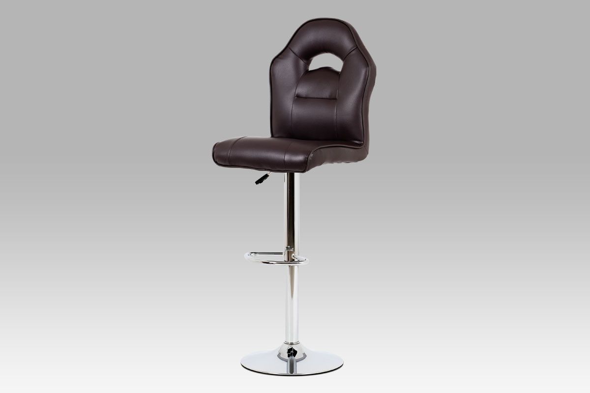 Barová židle AUB-606 BK černá koženka / chrom Autronic - DEKORHOME.CZ