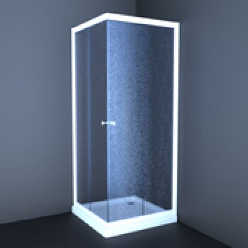 Sprchový kout Anima T-Element čtverec 80 cm, neprůhledné sklo, bílý profil TEL80CH - Siko - koupelny - kuchyně