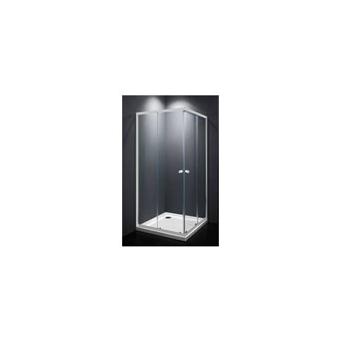 Sprchový kout Multi Basic čtverec 80 cm, čiré sklo, bílý profil, univerzální SIKOMUQ80T0 - Siko - koupelny - kuchyně