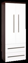Koupelnová skříňka vysoká Naturel Cube Way 60x33 cm bílá/wenge CUBE2V60W - Siko - koupelny - kuchyně