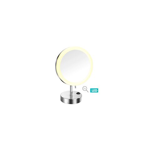 Optima Kosmetické zrcátko LED stojací , kulaté KZSTOJLEDO - Siko - koupelny - kuchyně