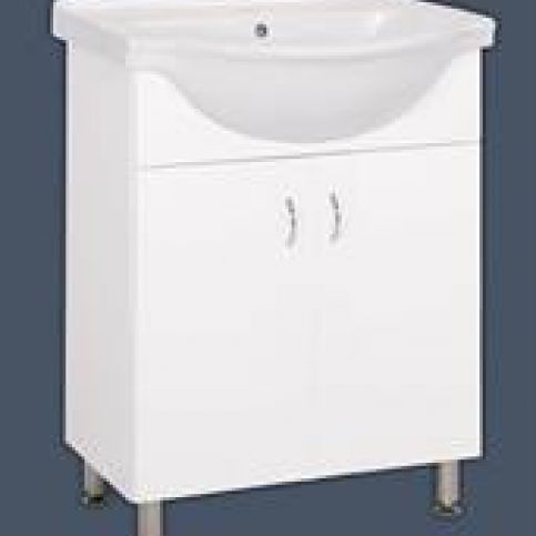 Skříňka s umyvadlem Keramia Pro 66 cm, bílá PRO65NOVA - Siko - koupelny - kuchyně