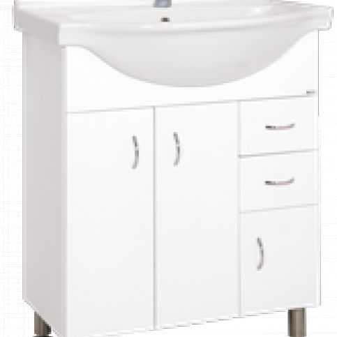Skříňka s umyvadlem Keramia Pro 70 cm, bílá PRO70DV - Siko - koupelny - kuchyně