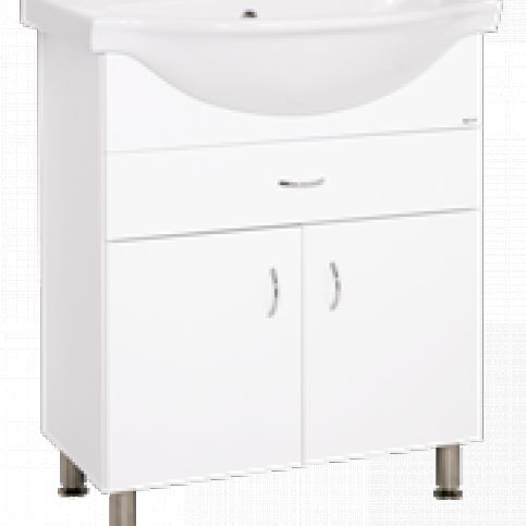 Skříňka s umyvadlem Keramia Pro 70 cm, bílá PRO70Z - Siko - koupelny - kuchyně