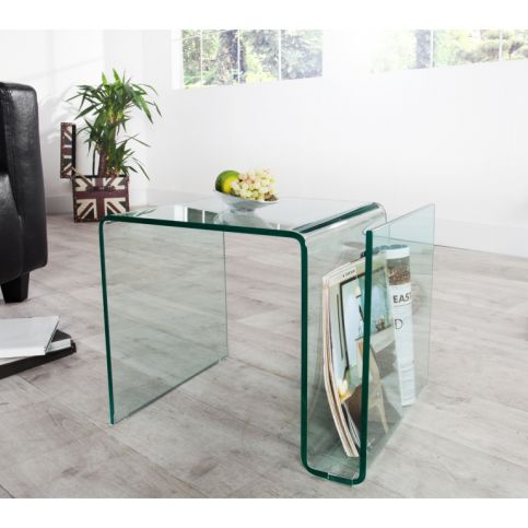 INV Konferenční stolek Spirito - sklo 50cm - Design4life